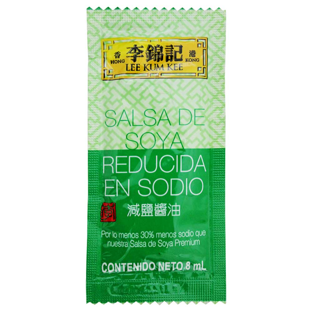 Salsa de Soya Lee Kum Kee Baja en Sodio Sachet 8 ml x 500 un - Global Gourmet Market